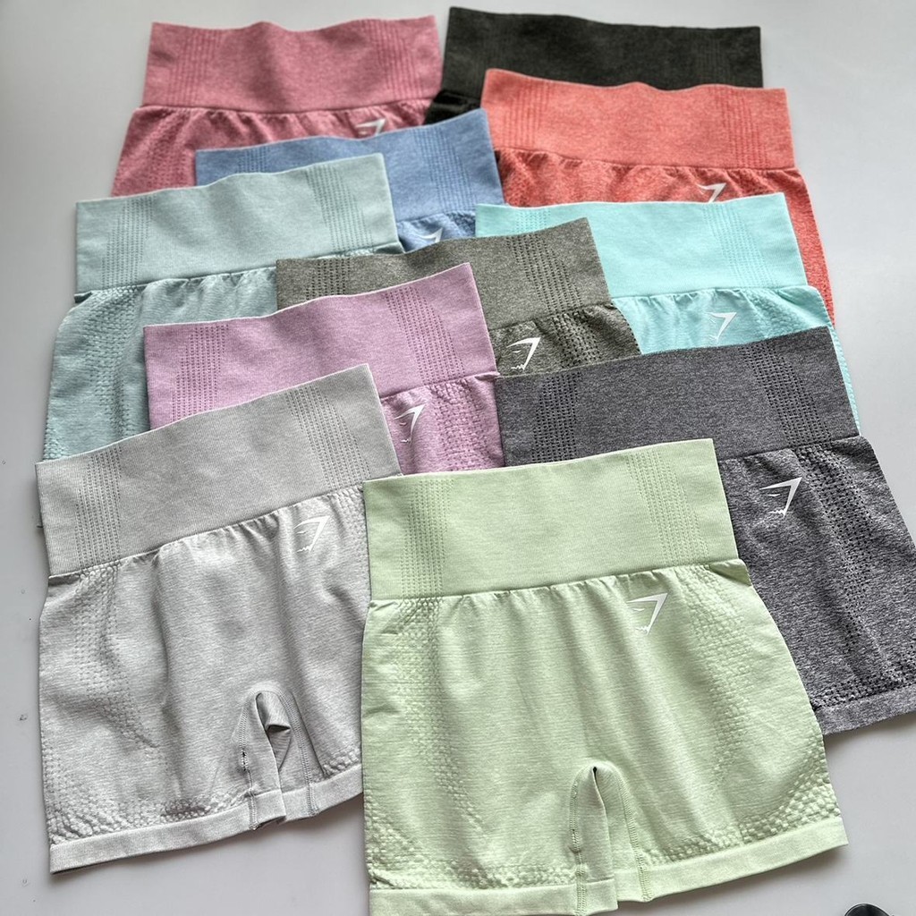 Gymshark Shark กางเกงขาสั ้ นผู ้ หญิง UK อังกฤษ Professional ฟิตเนสกล ้ ามเนื ้ อ Shark gymshark เห