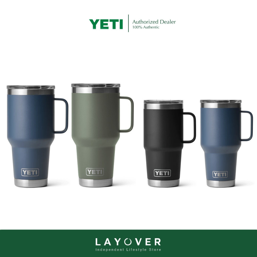 ♞[ส่วนลด20% 20XTRA525] [สินค้าแท้ รับประกัน 1 ปี] Yeti Rambler Travel Mug With Stronghold Lid - 30