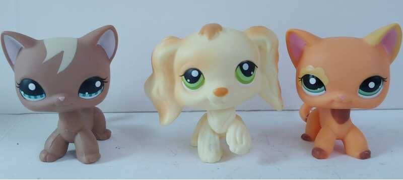 Toy 3pcs/lot LPS pet shop Cat Dog #391#347#339 Littlest Pet Shop kid toy