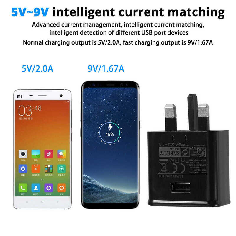 ❤ GUUGEI Samsung UK Fast Charger USB Power Adapter 9V1.67A Quick Charge Type C Cable For Galaxy S