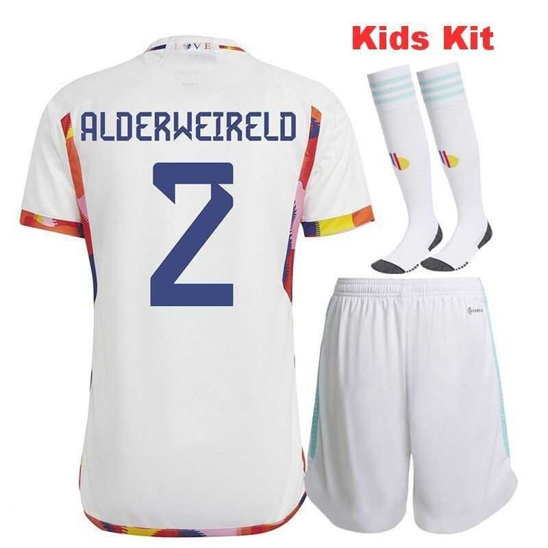 2022/2023 Belgium ✣□ away Kids Kit shirt World Cup Team Football Top quality Jersey With sock pat