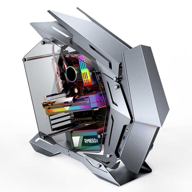 MOD-3 E-ATX Jonsbo E-sports Case ATX MATX ITX All Aluminum Game Chassis Gray Black 5V ARGB hine Lig 