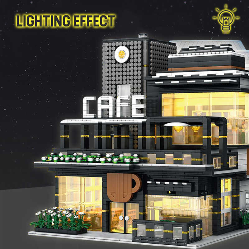มอร์ค 10208 กวางเขาเลนร้านชานมสร้างสรรค์ MOC Modular City Street V