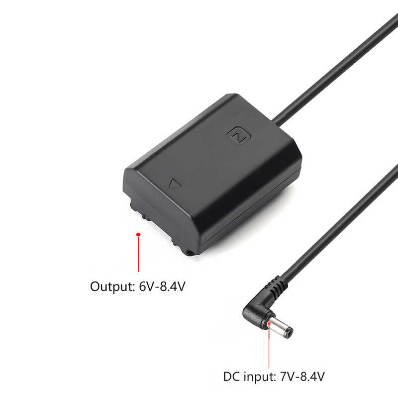 ❤️ Dc/D-Tap To Np-Fz100 NP Fz100แบตเตอรี่เลียนแบบ DC Coupler สำหรับกล้องโซนี่ Alpha 9 A9 Ilce-9