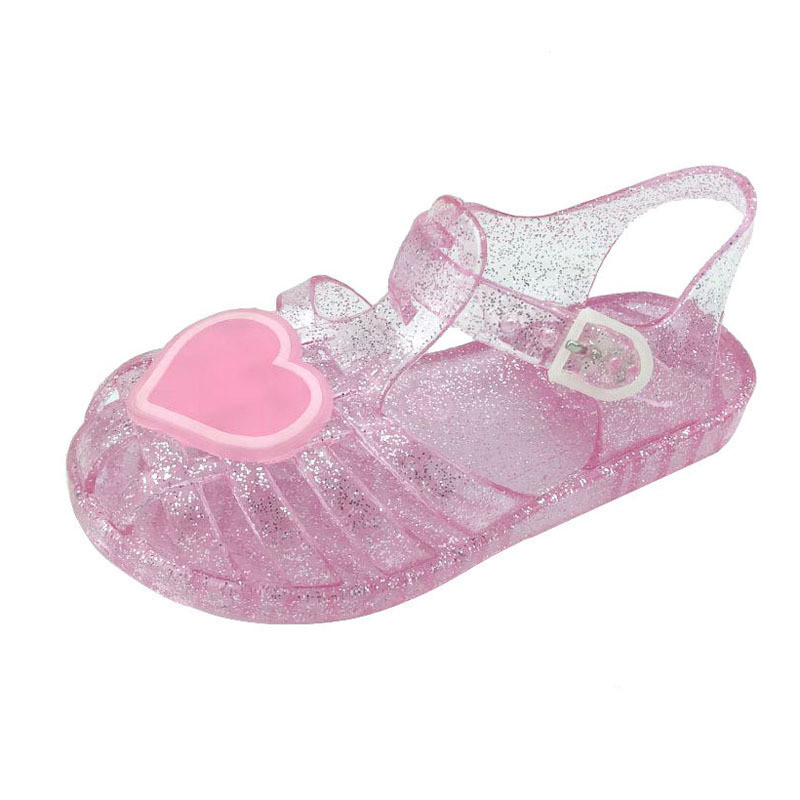 Fashion Summer Girl Jelly Sandals Children Leisure Love Princess Sandals Single Shoes Beach Shoes