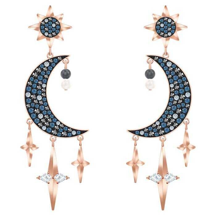 Pierced ❤ Symbolic Earrings Moon Star Earrings Women Jewelry Black Earring For Women Wedding Party
