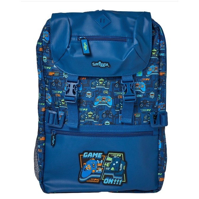 Smiggle Australia กระเป๋าเป้สะพายหลัง กระเป๋านักเรียน สีฟ้า สําหรับเด็กประถม