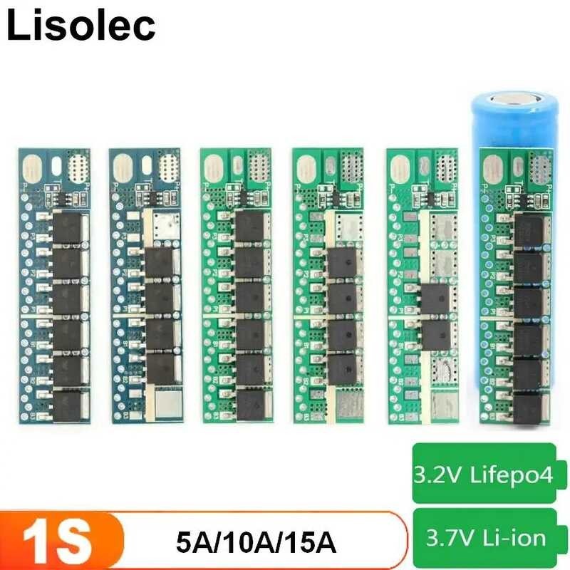 1S BMS 15A 10A 5A Charger 32650 32700 3.2V Lifepo4 Charge Discharge ป้องกัน18650 21700 3.7V Li-Ion ว