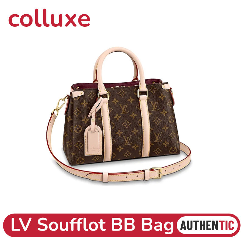 ♞ของแท้หลุยส์วิตตอง Louis Vuitton LV Soufflot BB Tote Bag Shoulder กระเป๋าสะพายสตรี