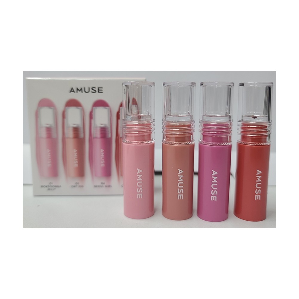 [ Amuse ] Mini Jel-fit Lip Tint set ( 4 * 1.3g )