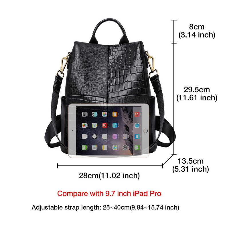 FOXERกระเป๋าสะพายหลังหนังแท้กระเป๋าสำหรับผู้หญิง,หนั