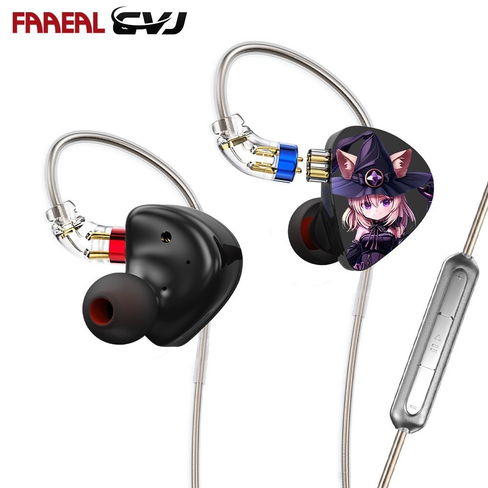 Faaeal CVJ Night Elf หูฟัง Dual Channel 3 หน ่ วยหูฟัง HiFi In-ear Monitor Professional Tuning ชุดห
