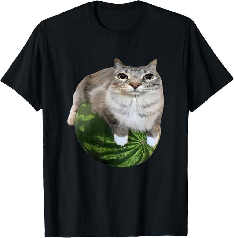 เสื้อยืด Watermelon Cat Silly Cat Meme