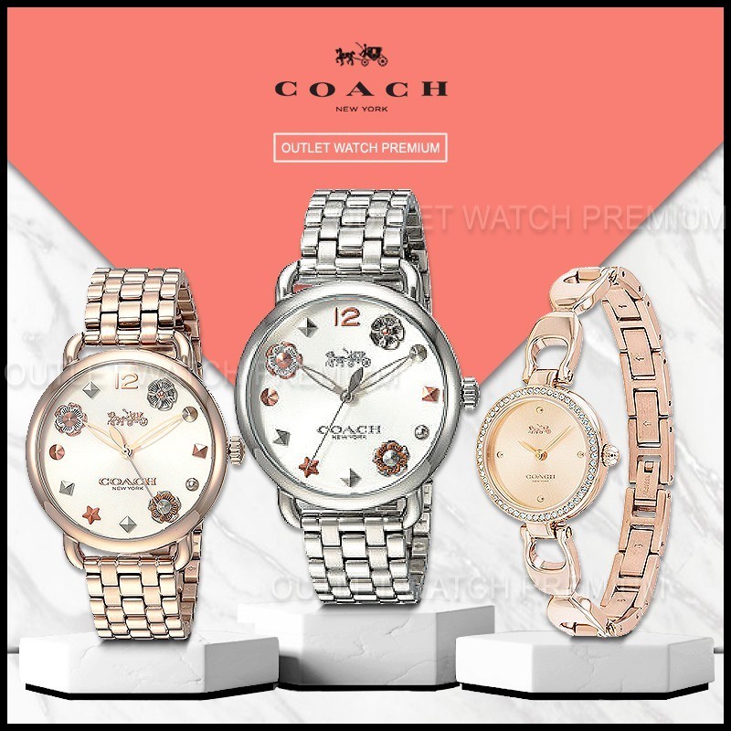 ♞OUTLET WATCH นาฬิกา Coach OWC50 นาฬิกาข้อมือผู้หญิง แบรนด์เนม Brandname Coach Watch รุ่น 14502810