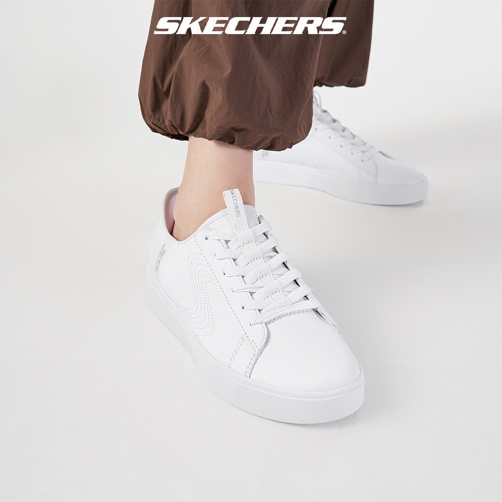 Skechers สเก็ตเชอร์ส รองเท้า ผู้หญิง Slip-Ins Court Classic Eden Lx Shoes - 185008-WHT