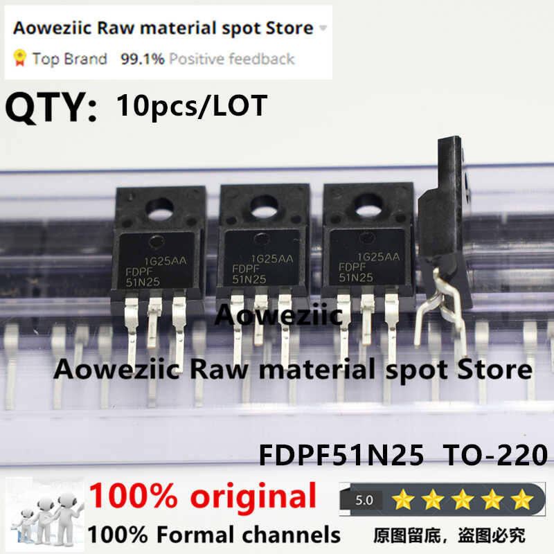 Aoweziic 2016 + 100% ใหม่นำเข้าเดิม Fdpf51n25 Fdpf51n25ydtu To-200F Field Effect หลอด MOSFET 51A 250