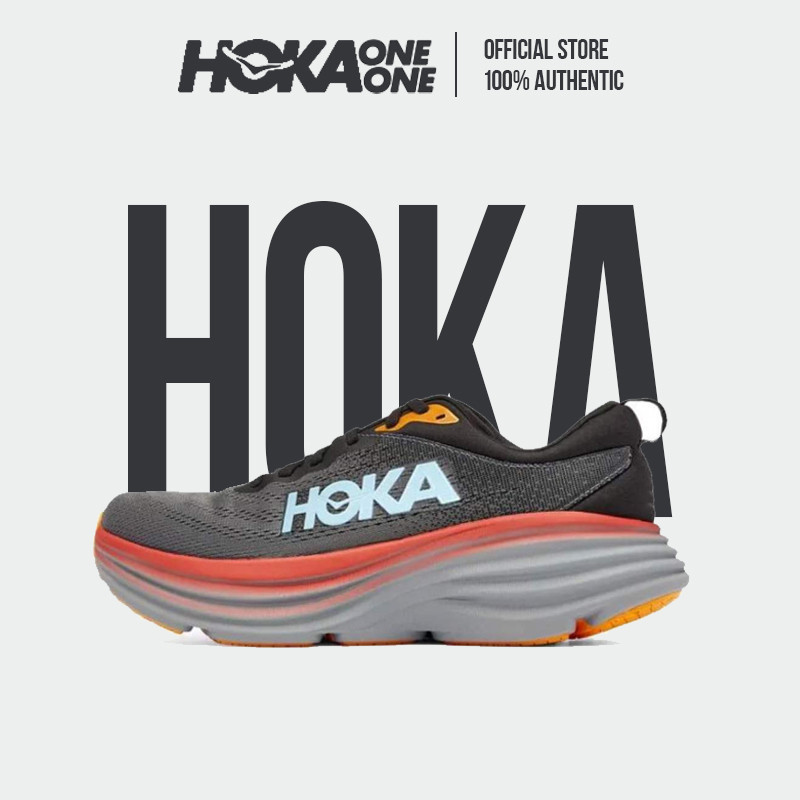 【100% Original】HOKA ONE Bondi 8 1123202-ACTL Long distance highways with low slopes Running shoes
