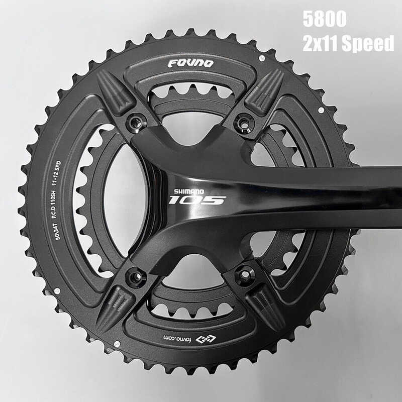 ❤ FOVNO 110Bcd 50/34T 110Bcd จานจักรยานเสือหมอบ4-Claw ดิสก์เกียร์ค