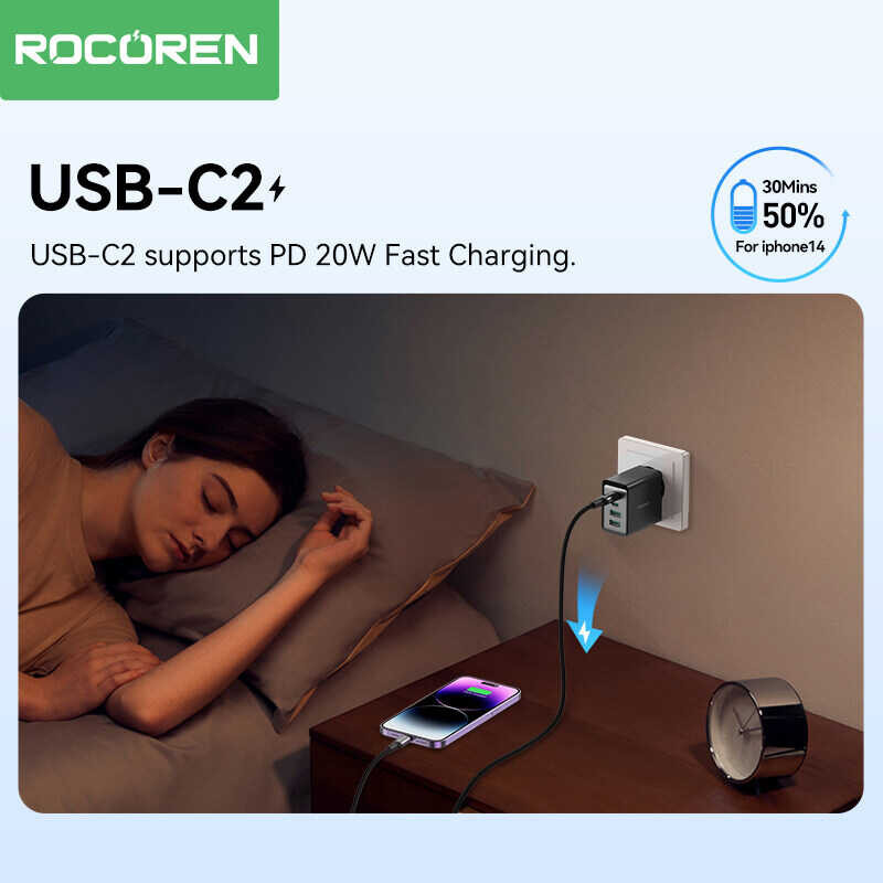 ❤ Rocoren Gan 45W USB แท่นชาร์ตชาร์ตเร็ว