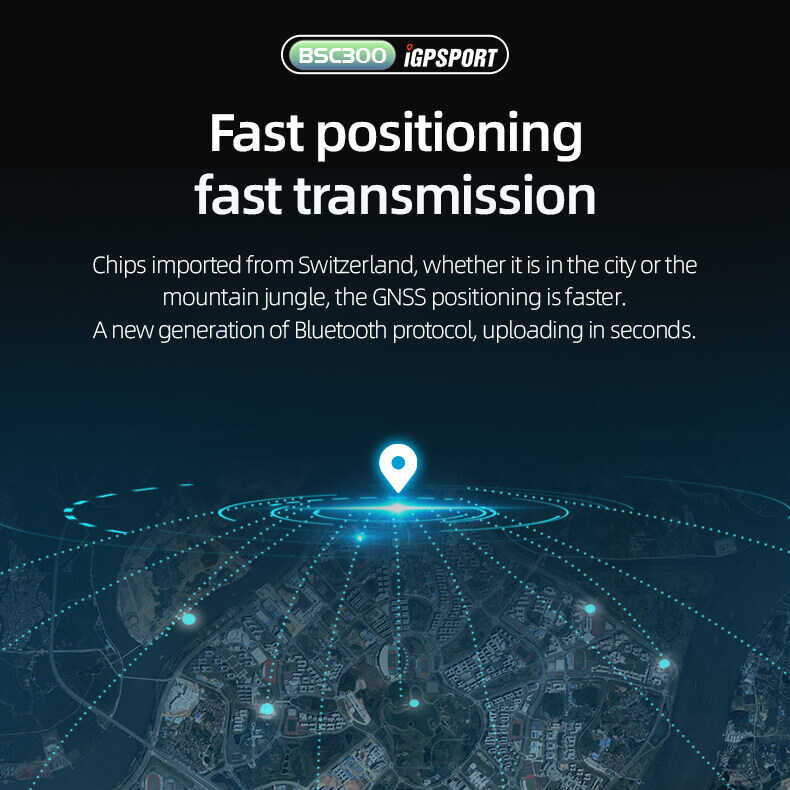 ❤ IGPSPORT คอมพิวเตอร์จักรยาน Bsc300บลูทูธแบบเต็มจอสีกันน