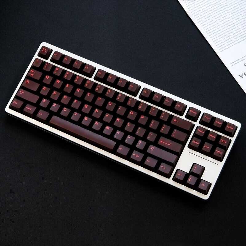 SHOT 【Keycap Only】DOUBLE PYGA Translucence 121 Keys Keycap Cherry Profile Keycaps For Mechanical  s