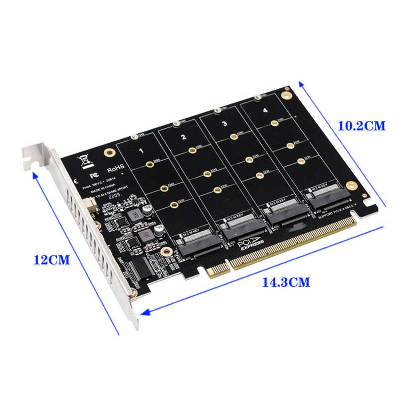 Speed LM High Raid-card Pcie-raid Compatible High-speed 4-port Ssd Array Motherboard Ph44 Nvme Pcie 