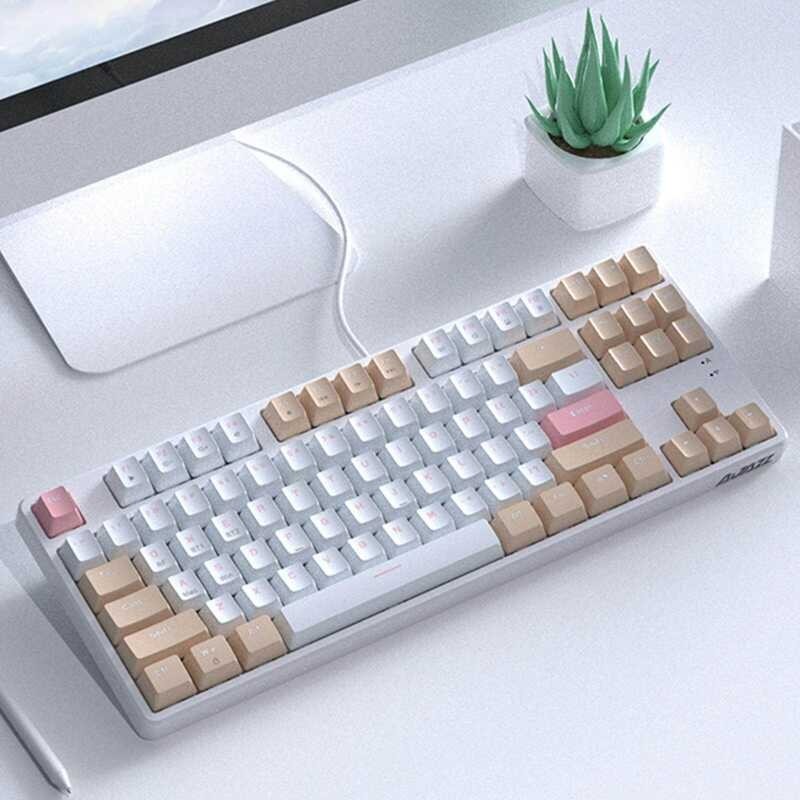 ZYSUN คีย์บอร์ดแบบกลไก AK871 ที่มีเค้าโครง TKL 87ปุ่มแป้นพิ