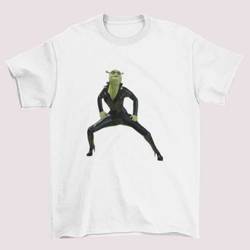 เสื้อยืด Yassified Shrek, Funny Meme, เสื้อยืดสาววัสดุ, Unisex, ไอเดียของขวัญที่ยอดเยี่ยมและไม่ซ้ําใ