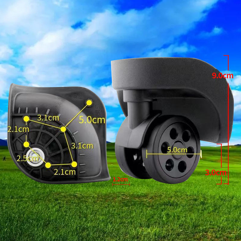 128 กระเป๋าเดินทางล้อเปลี่ยนรถเข็นรอก Mute Universal ล้อ Reel LBJB-162 ขนาดเล็ก DL-A168-S