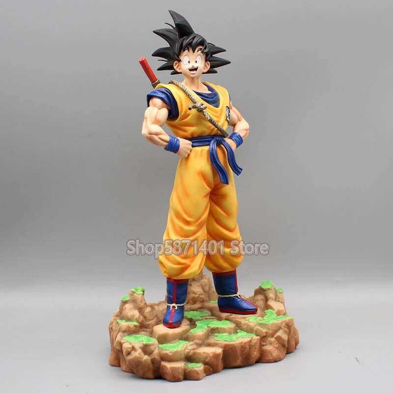❤️ 32Cmอะนิเมะssj3 Goku Dragon Ballตัวเลขsuper 3 Saiyan Son Gokuตัวเลขการกระทําpvcคอลเลกชันรุ่น