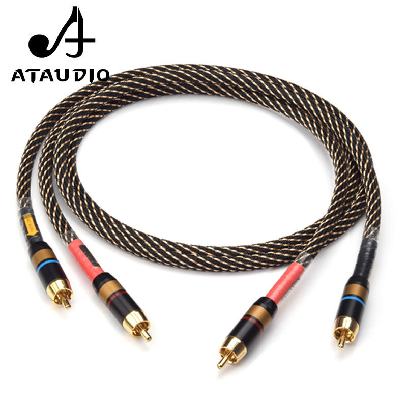 Ataudio หนึ ่ งคู ่ Hifi 2rca Cable คุณภาพสูง DVD Amplifier Multinedia Interconnection Rca Audio Cable