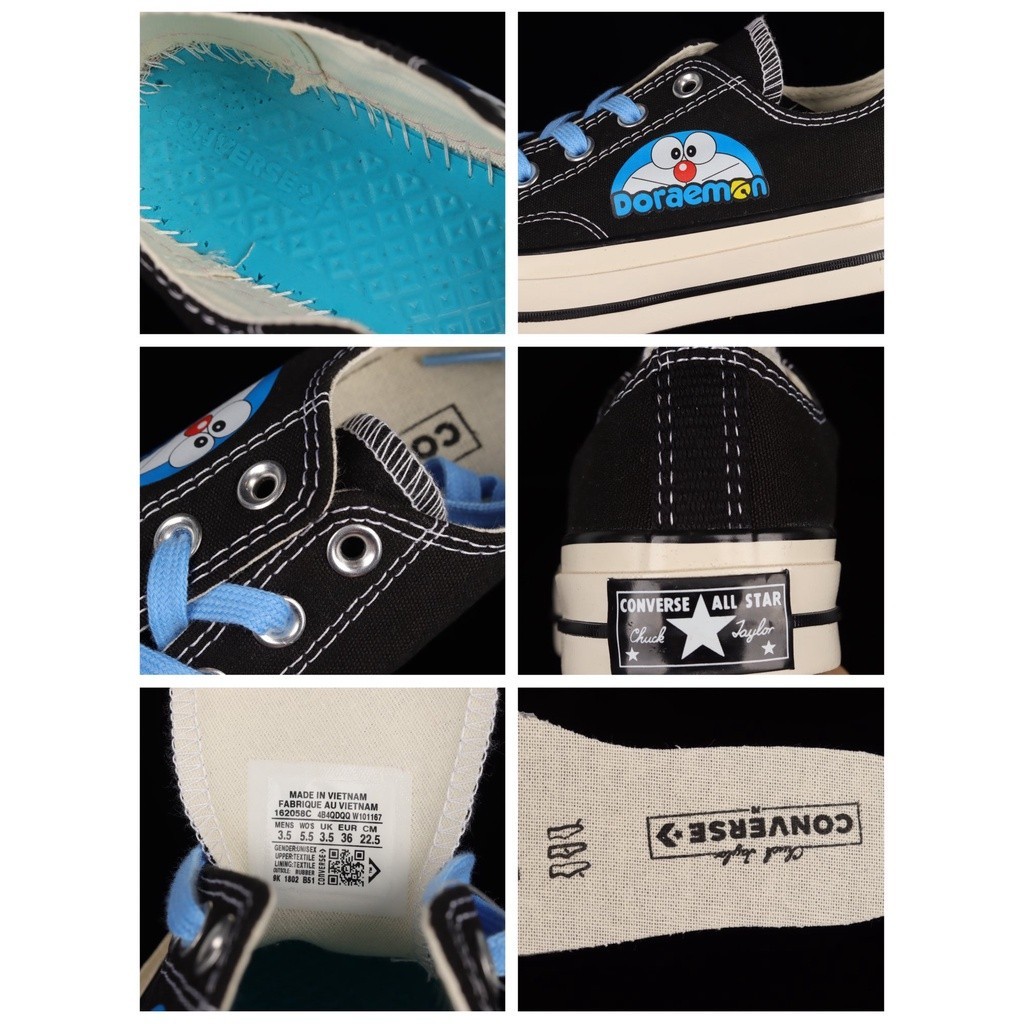 ♞Converse Chuck 1970s Converse Anime co-branded Doraemon low-cut classic canvas shoes รองเท้า sport