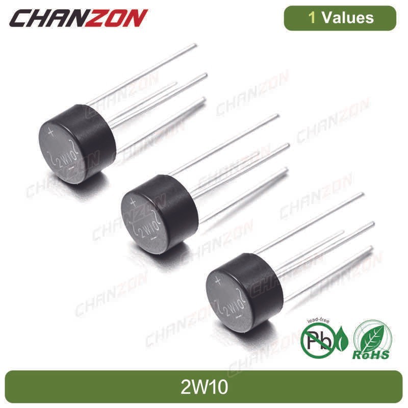 20Pcs 100% Original 2W1 0ใหม่เอี่ยมไดโอด2a 1000V WOB เดียวเฟสเดียว Through Hole Axial ไดโอดซิลิคอน