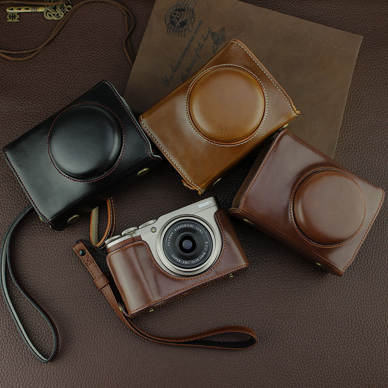 Fujifilm XF10 กระเป๋ากล้อง Mirrorless XF10 ฐานเปิด XF10 เคสหนังป้องกันพิเศษ Retro กระเป๋าพกพา