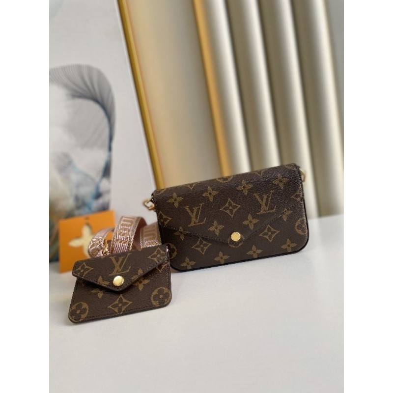 ♞,♘,♙LV multi pochette felicie strap 2021 [SALE สีชมพูพร้อมส่ง]