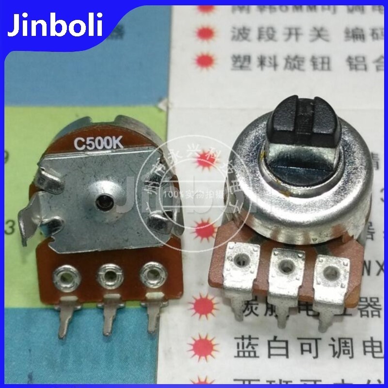 5PCS 121 ประเภทเดี่ยว Potentiometer C500K 500K Ohm เครื่องขยายเสียงปริมาณ Potentiometer 3 Pin ครึ่งเ