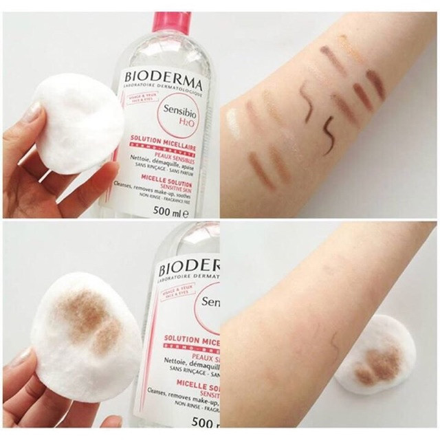 ♞,♘A45 / Bioderma Sensibio H2O Make-up Removing Micelle Solution 500ml (สีชมพู) เหมาะกับผิวแพ้ง่าย