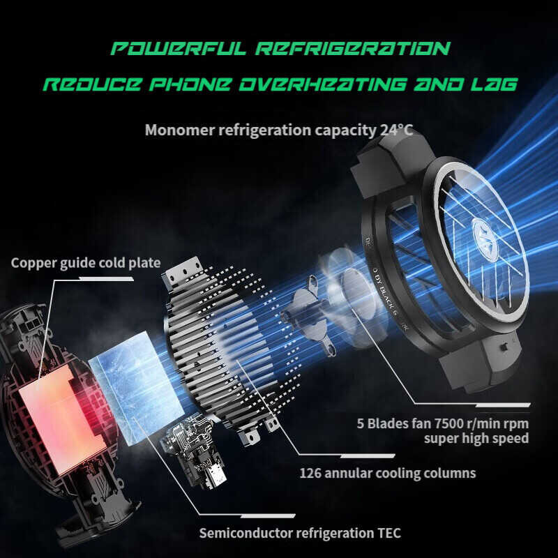 Frozen BLACK SHARK Back Clip 3 Standard Edition Black Shark Mobile Phone Radiator Cooling Artifact