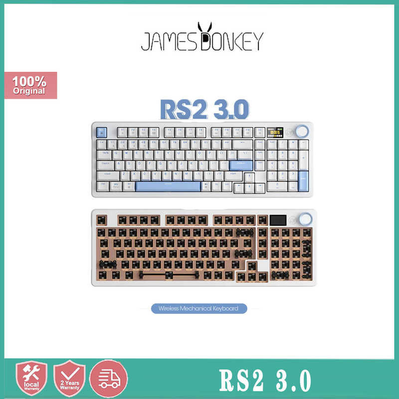 donkey RS2 James 3.0 wireless mechanical keyboard gateway structure hot plug keycap customized disp