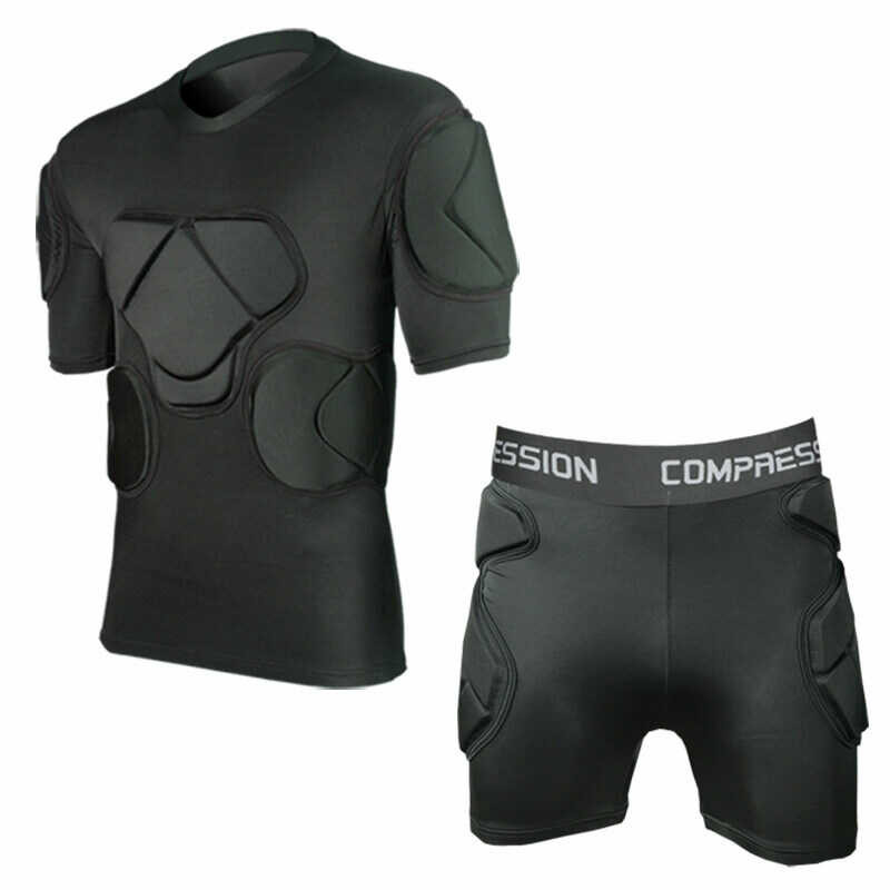 ❤ Men Soccer Training Shirts Jerseys EVA Thicken Sponge Protection Football Goalkeeper Uniform