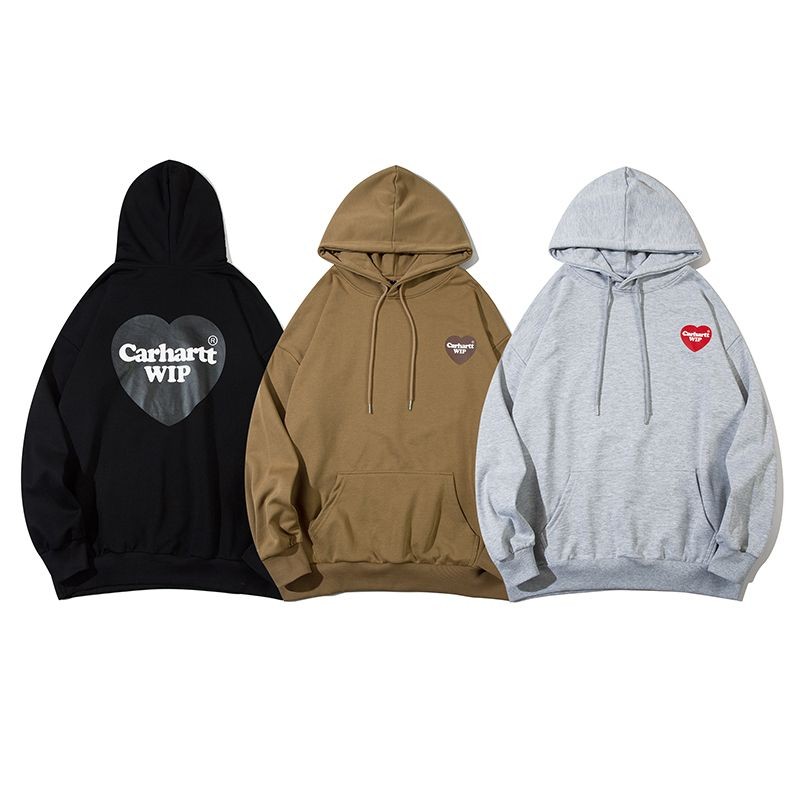CARHARTT Carharta American Hooded Sweatshirt สําหรับผู้ชายและผู้หญิงฤดูใบไม้ร่วงและฤดูหนาวคลาสสิกรูป