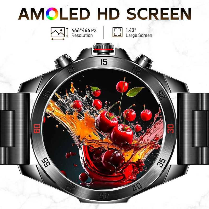 ❥ Eigiis สมาร์ทวอท์ช AMOLED 1.43 "Nx1 Pro Men Ip68กีฬากันน้ำ100 + ❥     "Nx1    +