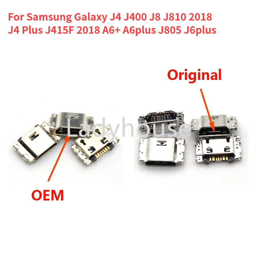 5-50pcs ชาร์จ Usb Pin Dock Connector สําหรับ Samsung Galaxy J4 J400 J8 J810 2018 J4 Plus J415F 2018 