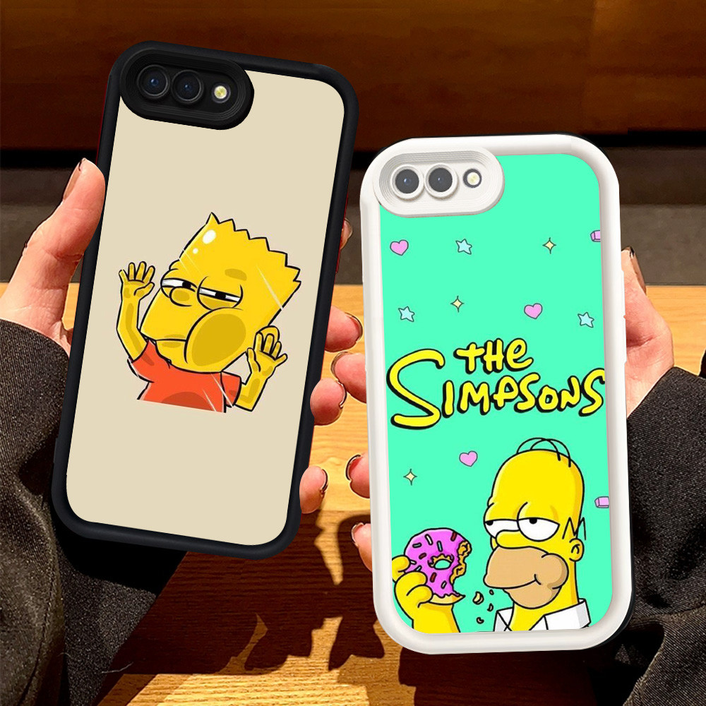 สําหรับ OPPO A3S A5 A83 A39 A37 F5 A12E A1K Realme C2 C2s ซิลิโคนกรณี H-96 Bart Simpson
