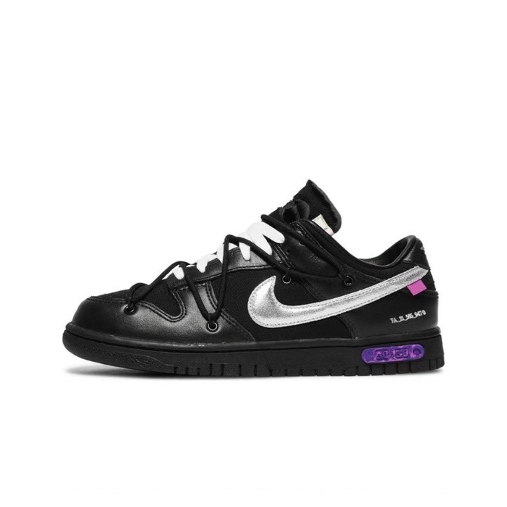 ♞,♘,♙Off-White x NIKE SB Dunk Low The 50OW No.50  ผ้าใบ รองเท้าวิ่ง