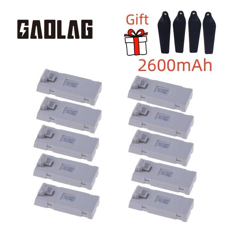 1/2ชิ้นแบตเตอรี่3.7V 2600Mah สำหรับ E88 E88pro E88max E525 E99 E99pro P1 P5pro K3 S1แบตเตอรี่โดรนพิเ