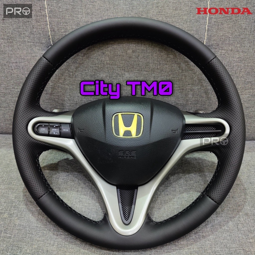 ปลอกหนังหุ้มพวงมาลัยรถยนต์ สําหรับ Honda City 2009-2013 TM0 TMO Jazz Stream