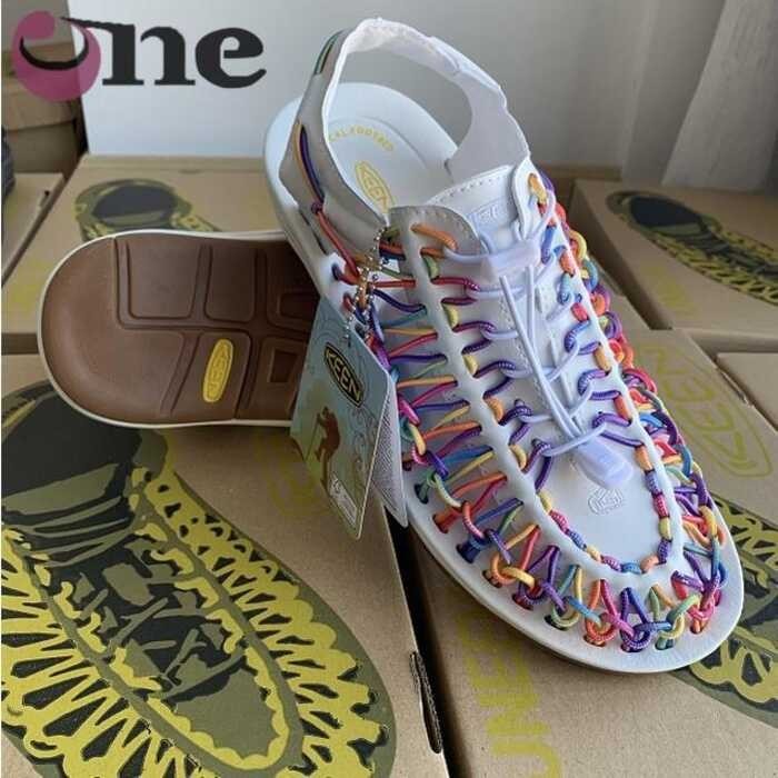 ❤ ▥◘▽ Hotcod۩ ของแท้ 【Keen With 】รองเท้ารัดส้น ชาย หญิง เชือ