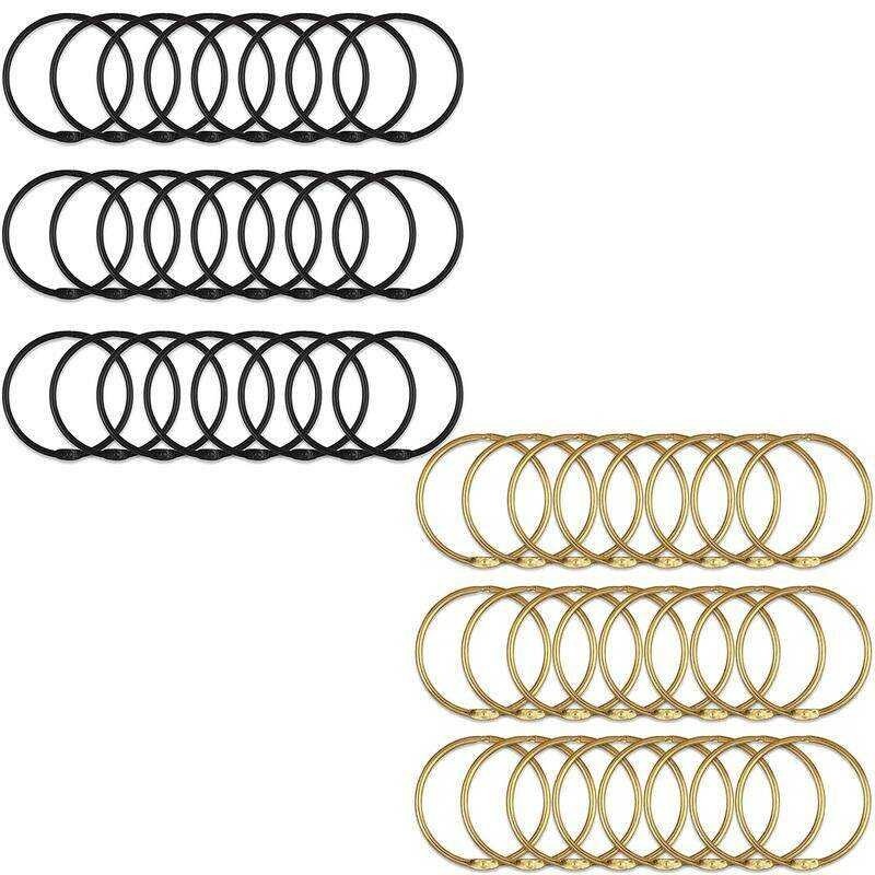 Pack 24 Curtain O-Rings Multifunctional Purpose Decorative Metal Shower Curtain Rings For Bathroom