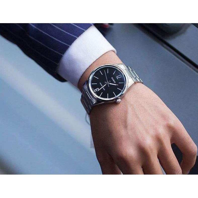 



 ♞,♘ของแท้ นาฬิกาข้อมือ Casio ผู้ชาย รุ่น MTP-V005 สายสแตนเลส